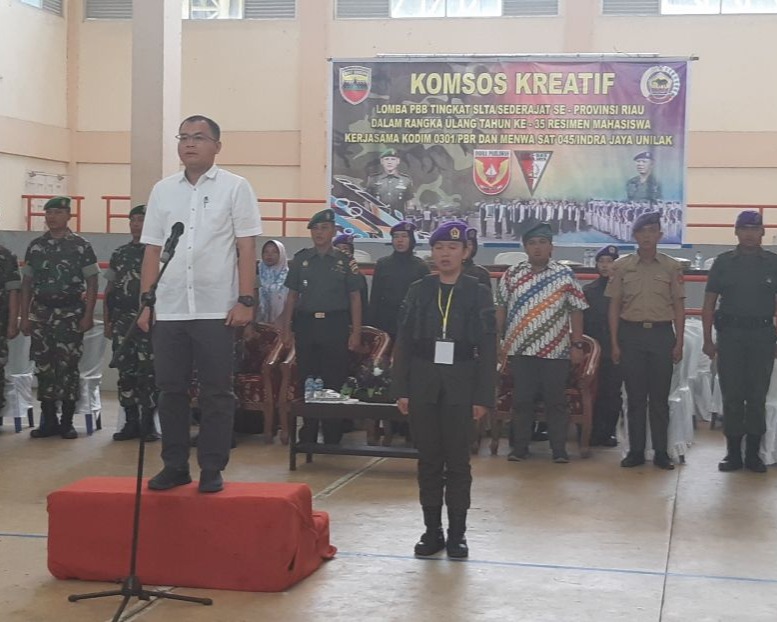 Kodim 0301/Pekanbaru Gelar Lomba PBB Tingkat SLTA Sederajat Dalam Rangka Giat Komsos Kreatif