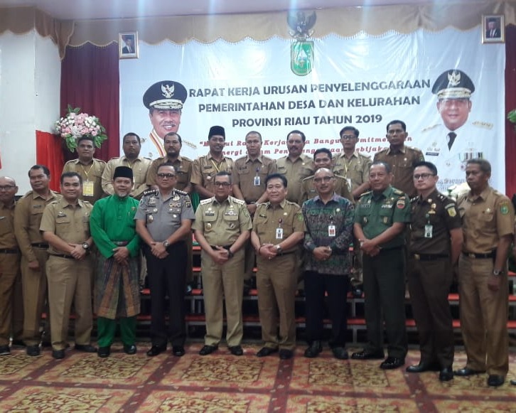 Wagubri Membuka Raker Urusan Penyelenggaraan Pemerintah Desa dan Kelurahaan Provinsi Riau Tahun 2019