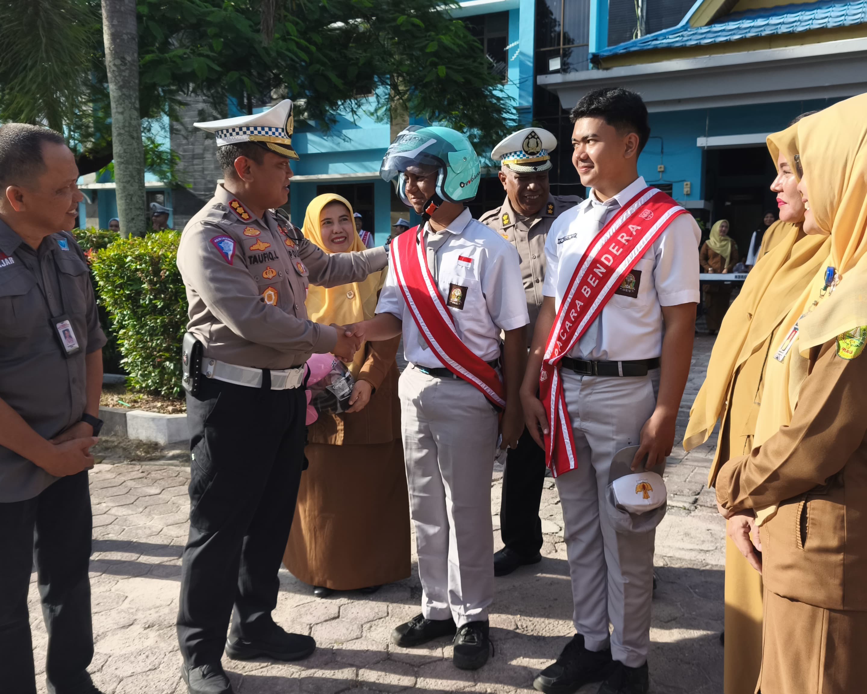 Dirlantas Polda Riau Pimpin Kegiatan Police Goes to School di SMAN 8 Pekanbaru
