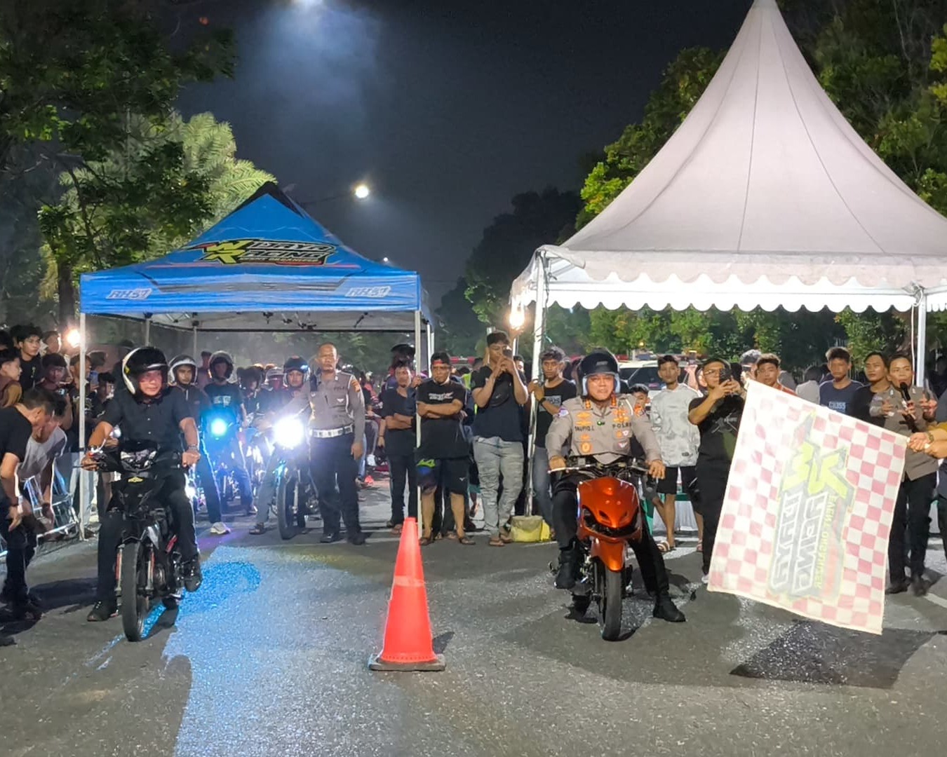 Garcep, Ditlantas Polda Riau Resmikan Lintasan Drag Bike 200 Meter, Solusi Akhiri Balap Liar
