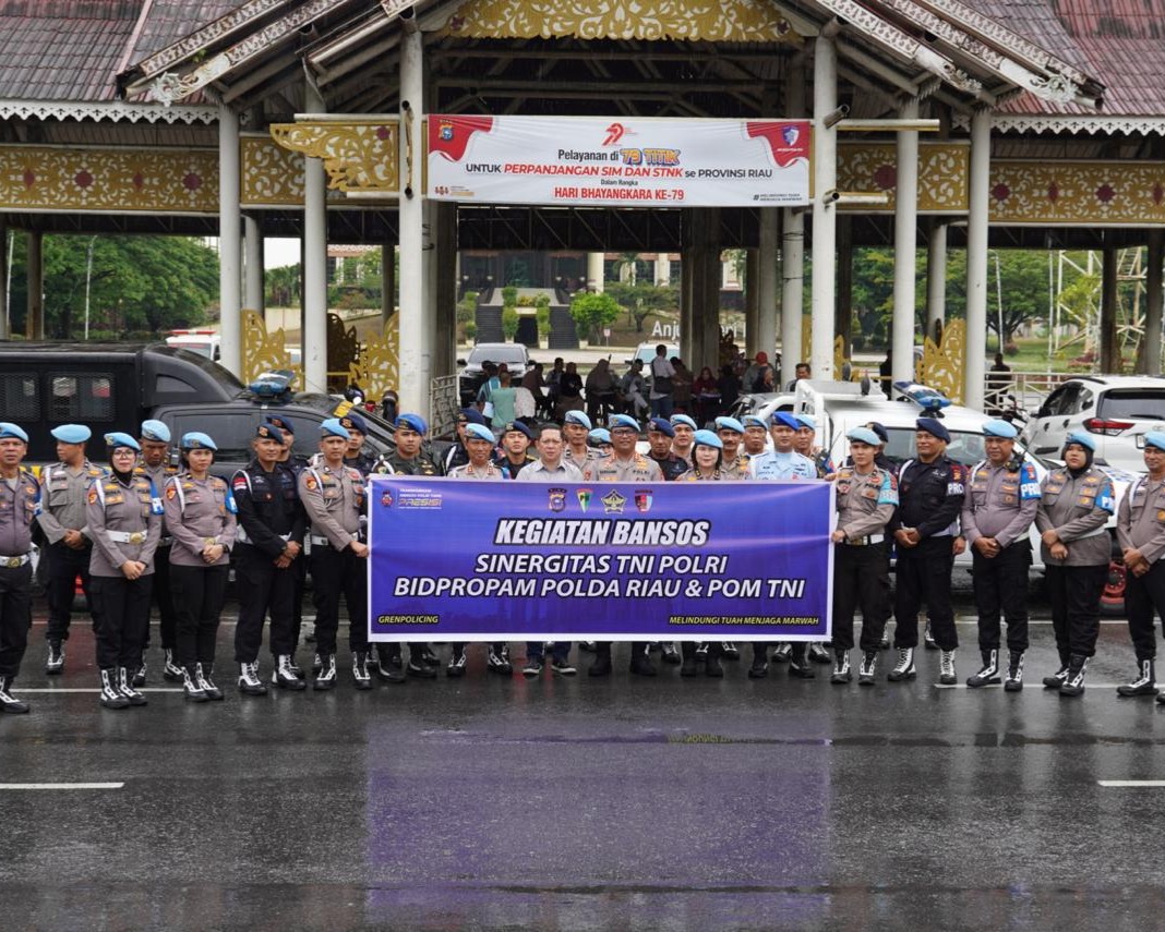 TNI-Polri Di Riau Gelar Patroli Dan Bakti Sosial Bersama, Wujudkan Sinergitas Dan Soliditas Antar Instansi