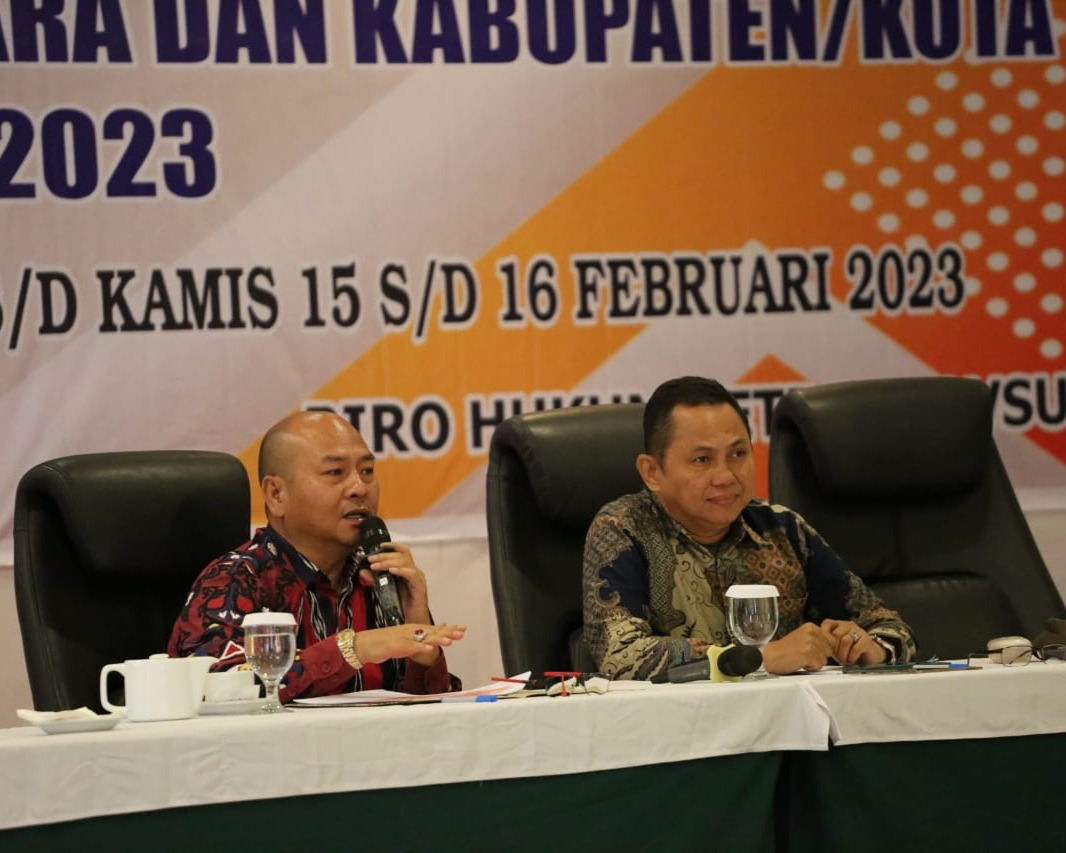 Bupati Taput Sebagai Narasumber Rakor Panitia Rencana Aksi Nasional Hak Asasi Manusia Provinsi Sumut dan Kabupaten/Kota TA 2023