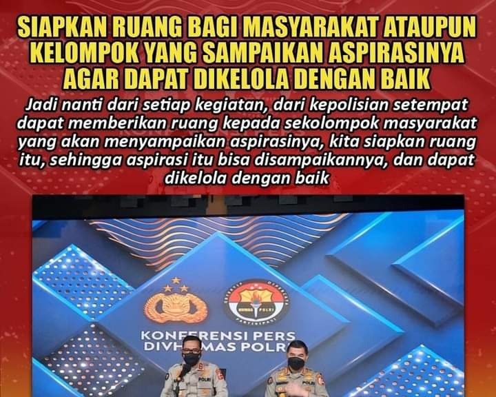 Kapolri Perintahkan Polisi Humanis Sikapi Warga Sampaikan Aspirasi