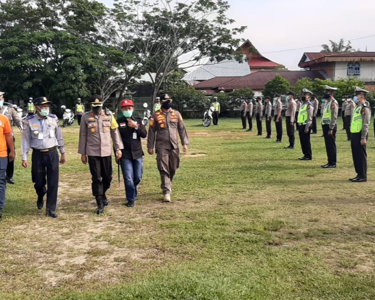 Kabupaten Kampar Gelar Apel Konsolidasi Pelaksanaan PSBB Untuk Penyamaan Persepsi Semua Unsur Pelaksana