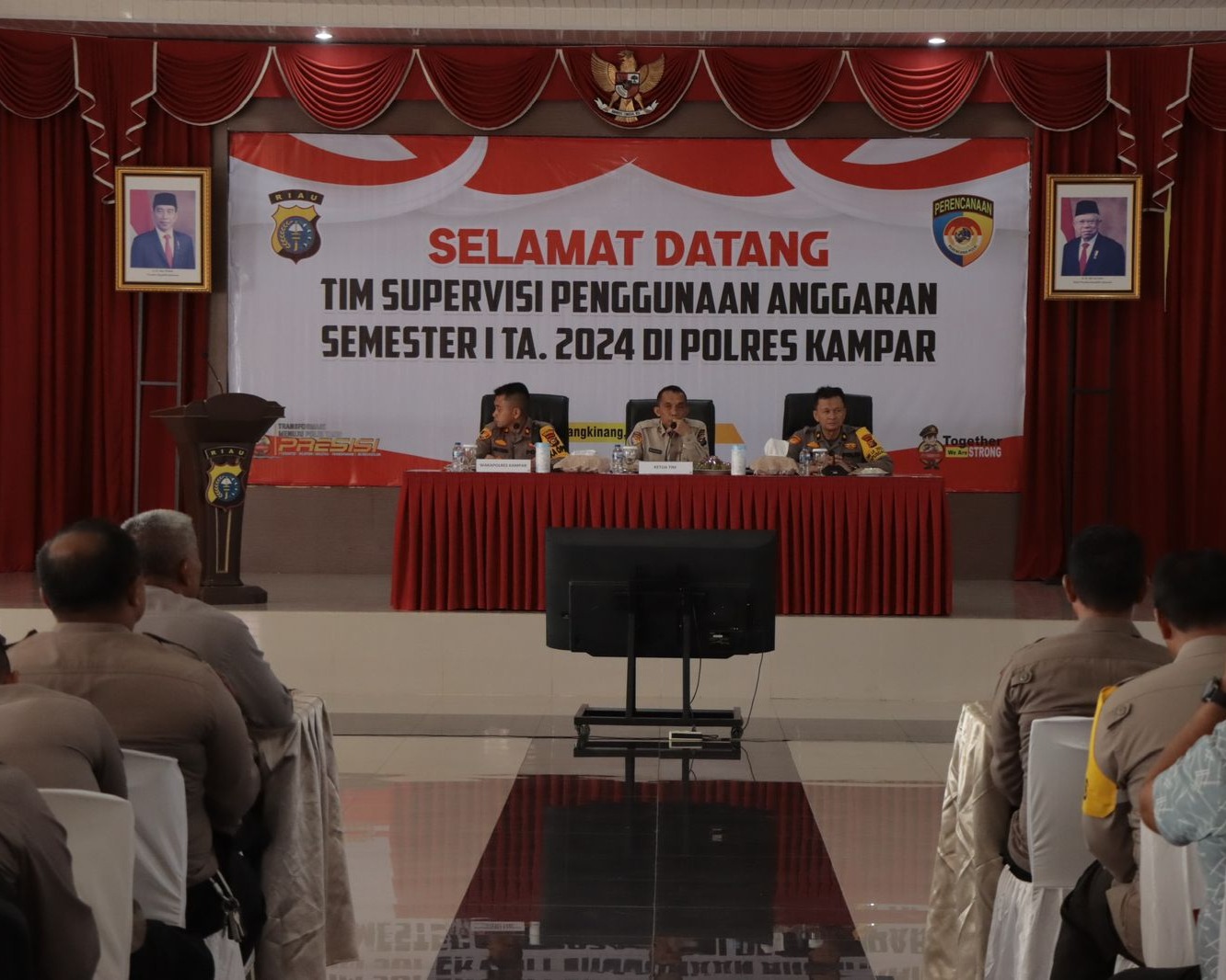 Supervisi Penggunaan Anggaran Semester 1 TA 2024 Oleh Ro Rena Polda Riau Di Polres Kampar