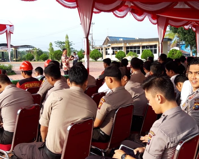 Peduli Penghijauan Lingkungan Polres Rohil Tanam Bibit Pohon 