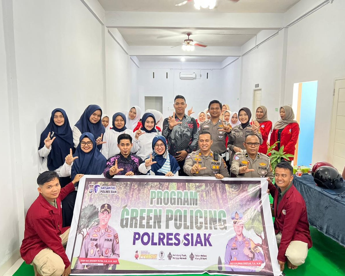 Polres Siak Gelar Program Green Policing di Kampus UNRIDA, Wujud Nyata Polisi Peduli Lingkungan