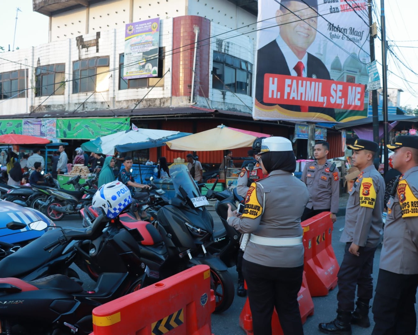 Kapolres Kampar Lakukan Pengamanan Pasar Tumpah Jelang Buka Puasa