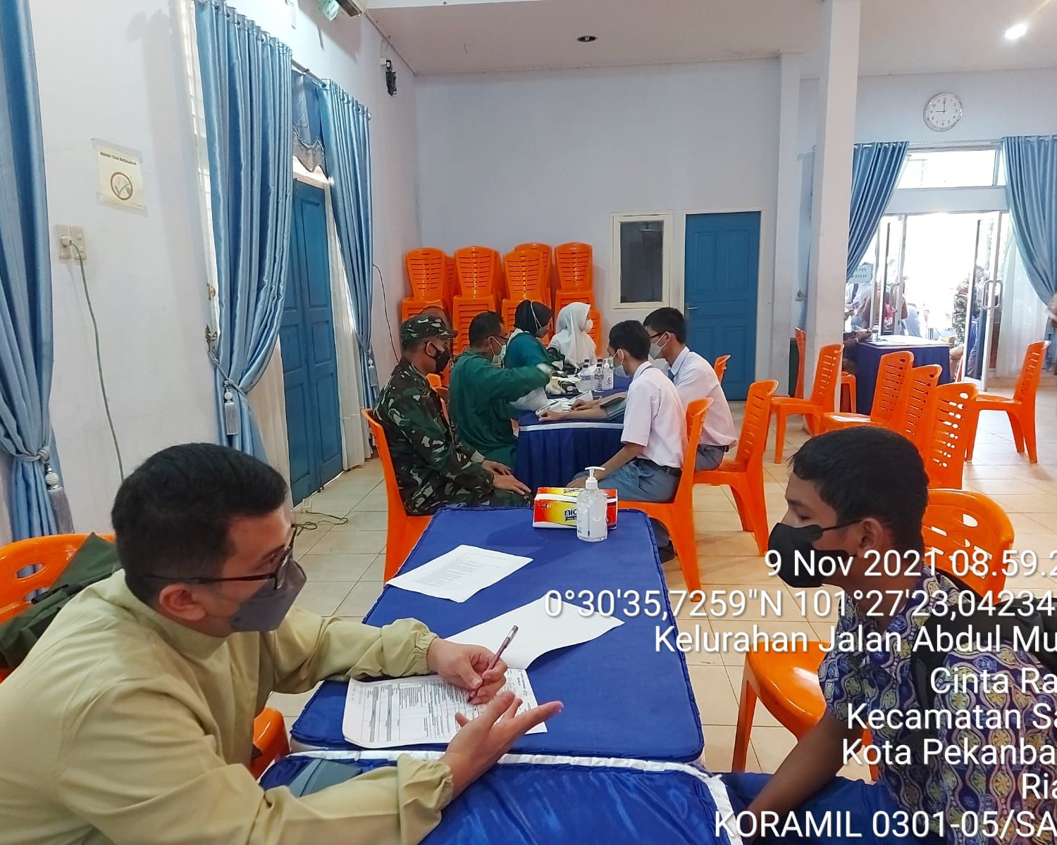 Peringati Hari Pahlawan Tahun 2021, Kodim 0301/PBR Gelar Serbuan Vaksinasi