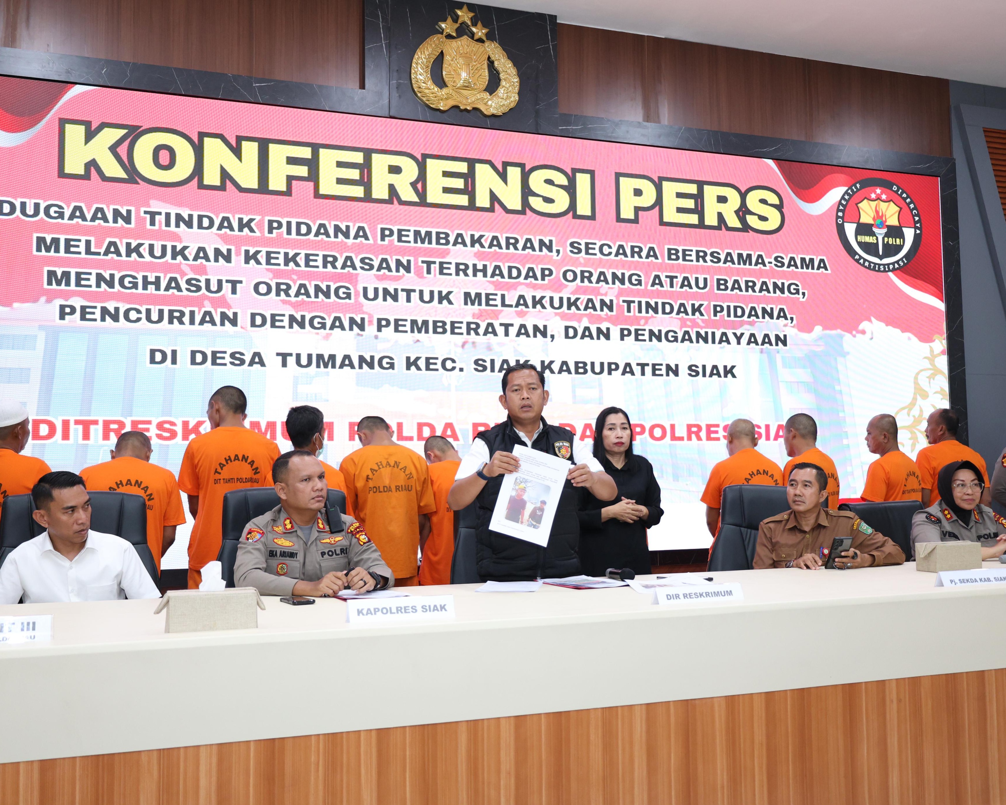 Polda Riau Tetapkan 13 Tersangka Terkait Kerusuhan Di PT SSL Siak