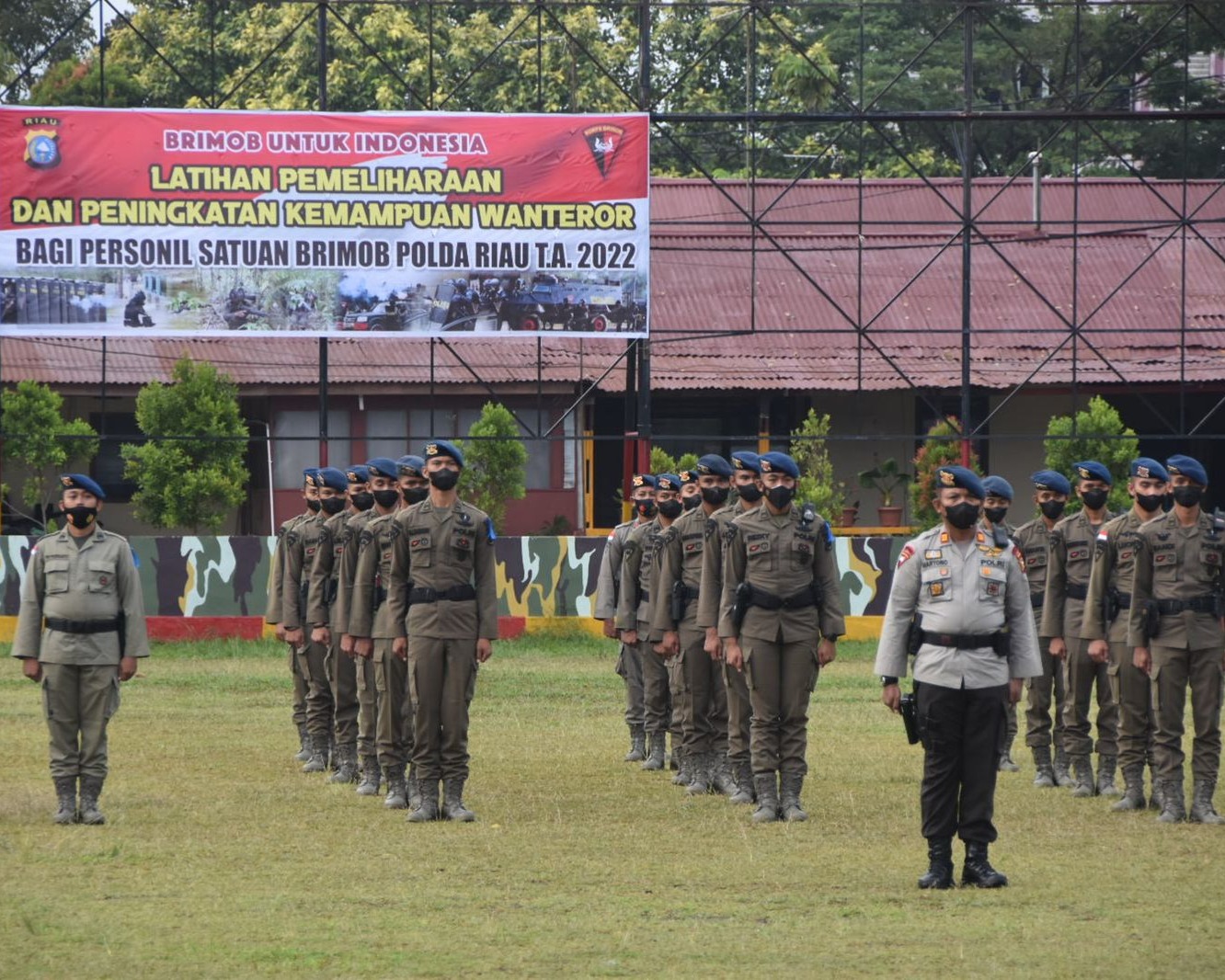 Satuan Brimob Polda Riau, Laksanakan Latihan Pemeliharan dan Peningkatan Kemampuan Wanteror