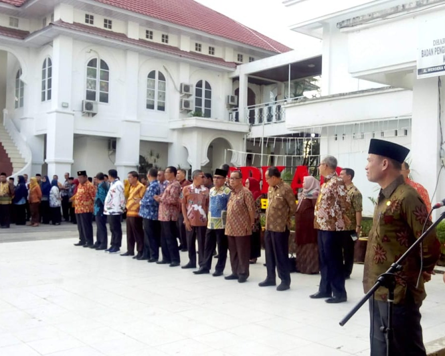 Bupati Rohil Pimpin Apel Pertama di Tahun 2020, Didepan Kantor BKAD Bagansiapiapi