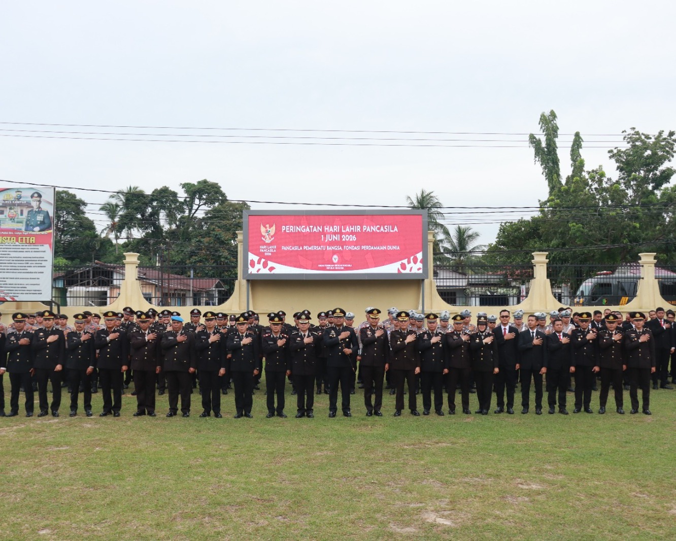Polres Kampar Gelar Upacara Bendera Peringatan Hari Lahir Pancasila Tahun 2026