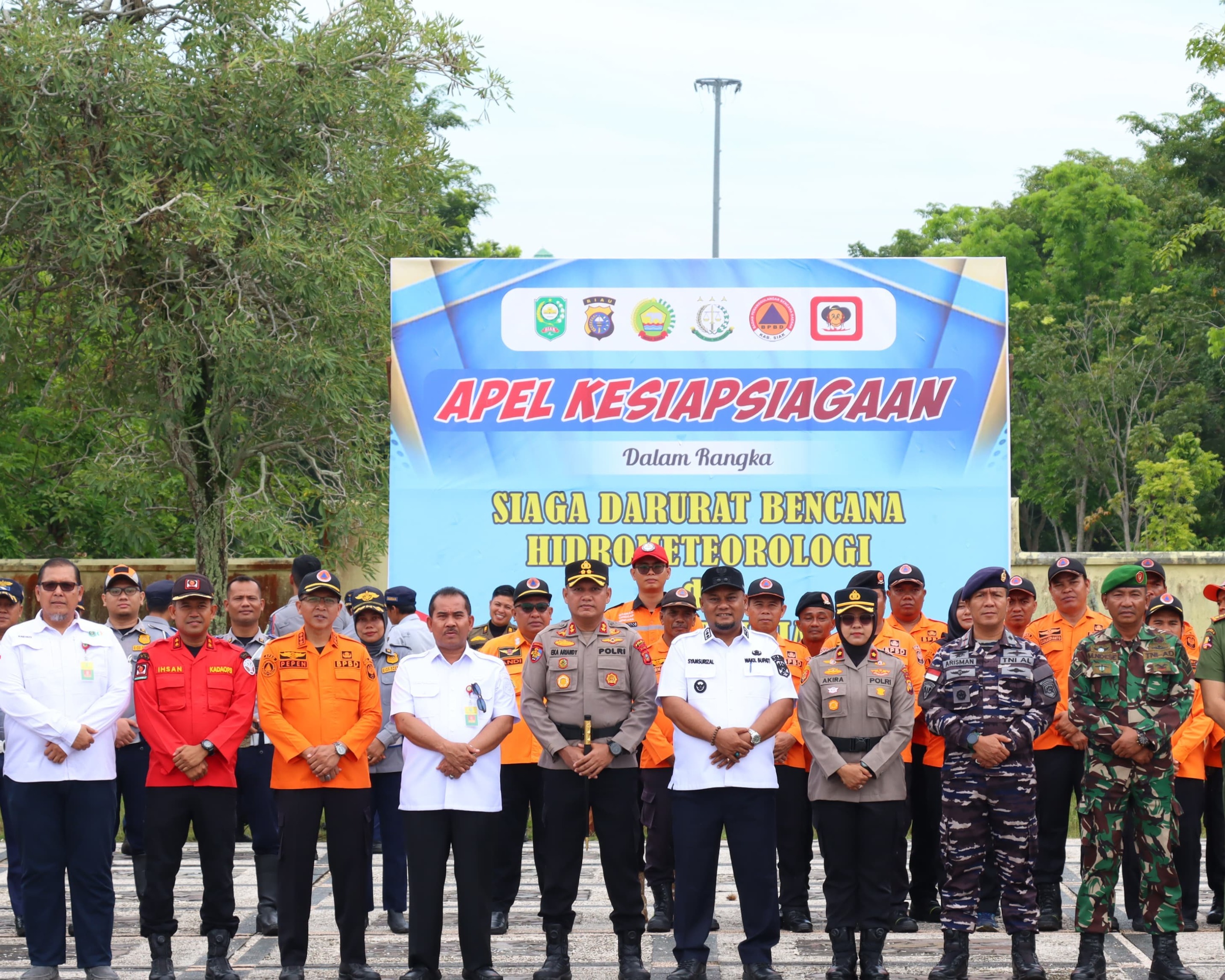 Apel Siaga Darurat Bencana Hidrometeorologi Di Kabupaten Siak, Kapolres Dan Wakil Bupati Tekankan Sinergi Lintas Sektor