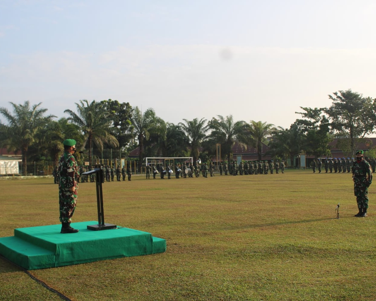 Kodim 0301/Pekanbaru Laksanakan Upacara Pengibaran Bendera 17 an