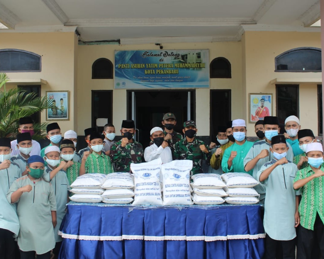 Mempererat Silahturahmi, Dandim 0301/PBR Kunjungi Panti Asuhan Muhammadiyah