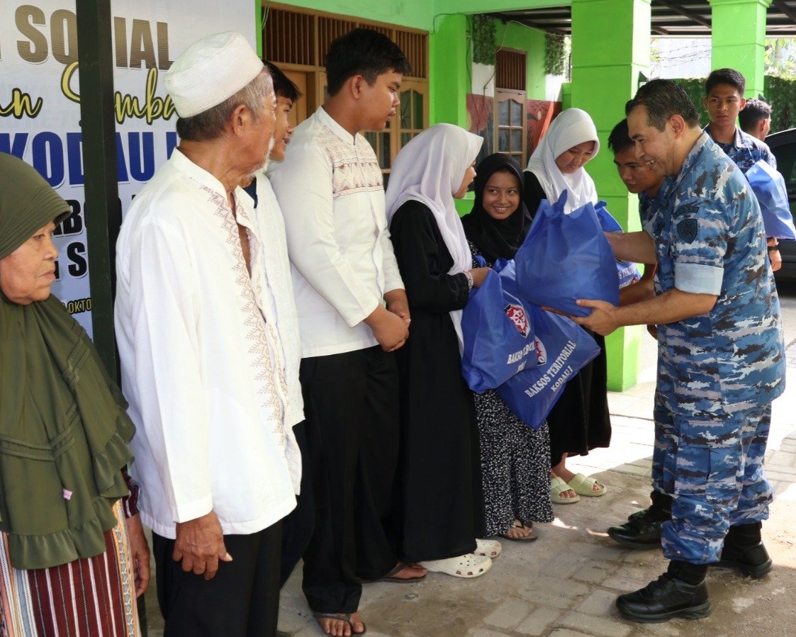 Perkuat Teritorial Kewilayahan, Kodau I Berikan Bantuan Paket Sembako
