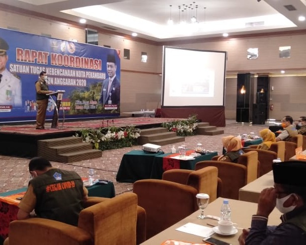 Pasi Intel Kodim 0301/PBR Hadiri Rakor Satuan Tugas Kebencanaan Kota Pekanbaru Tahun 2020