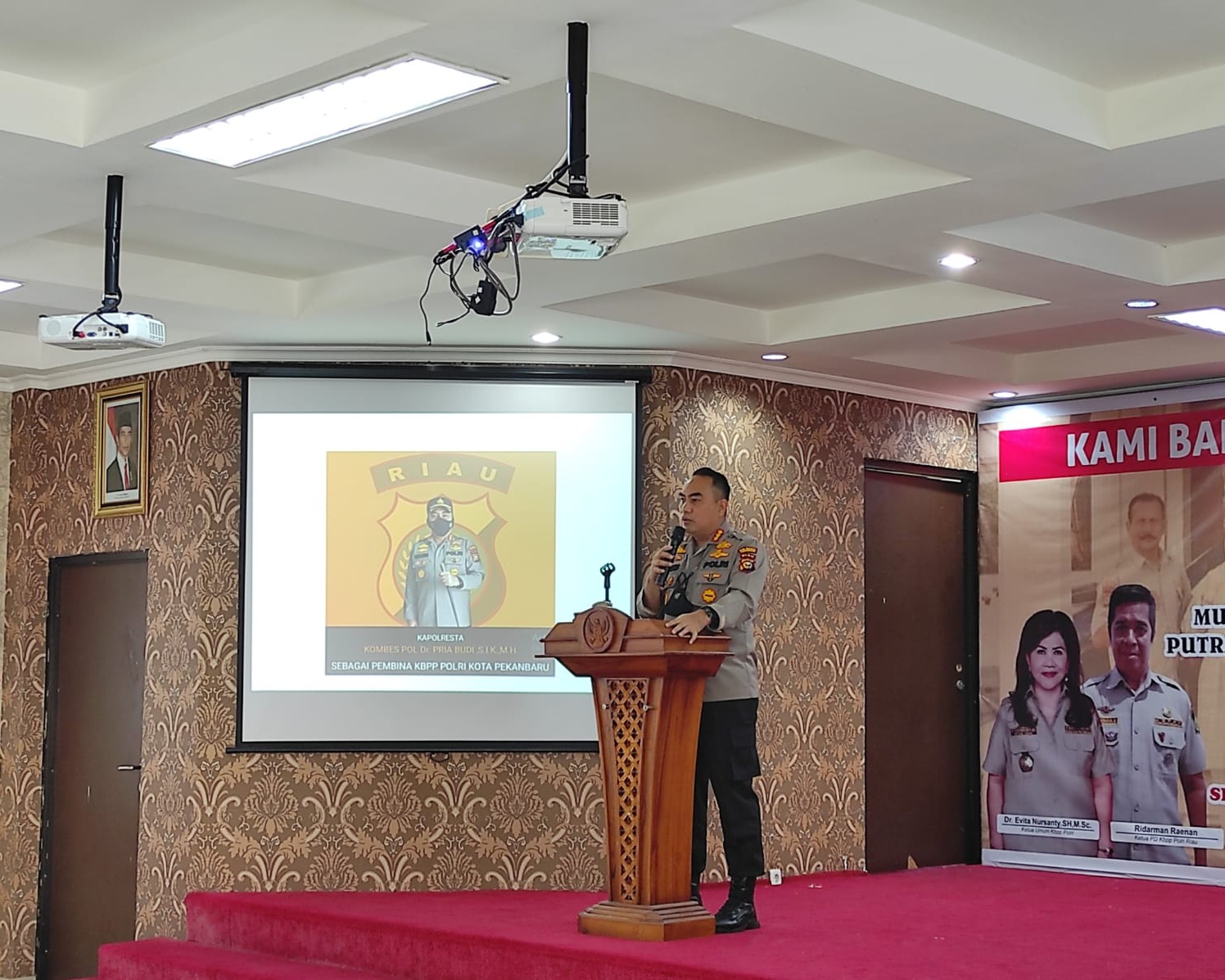 Kapolresta Pekanbaru Membuka Musyawarah Resort KBPP Polri Ke-4 di Aula Zapin