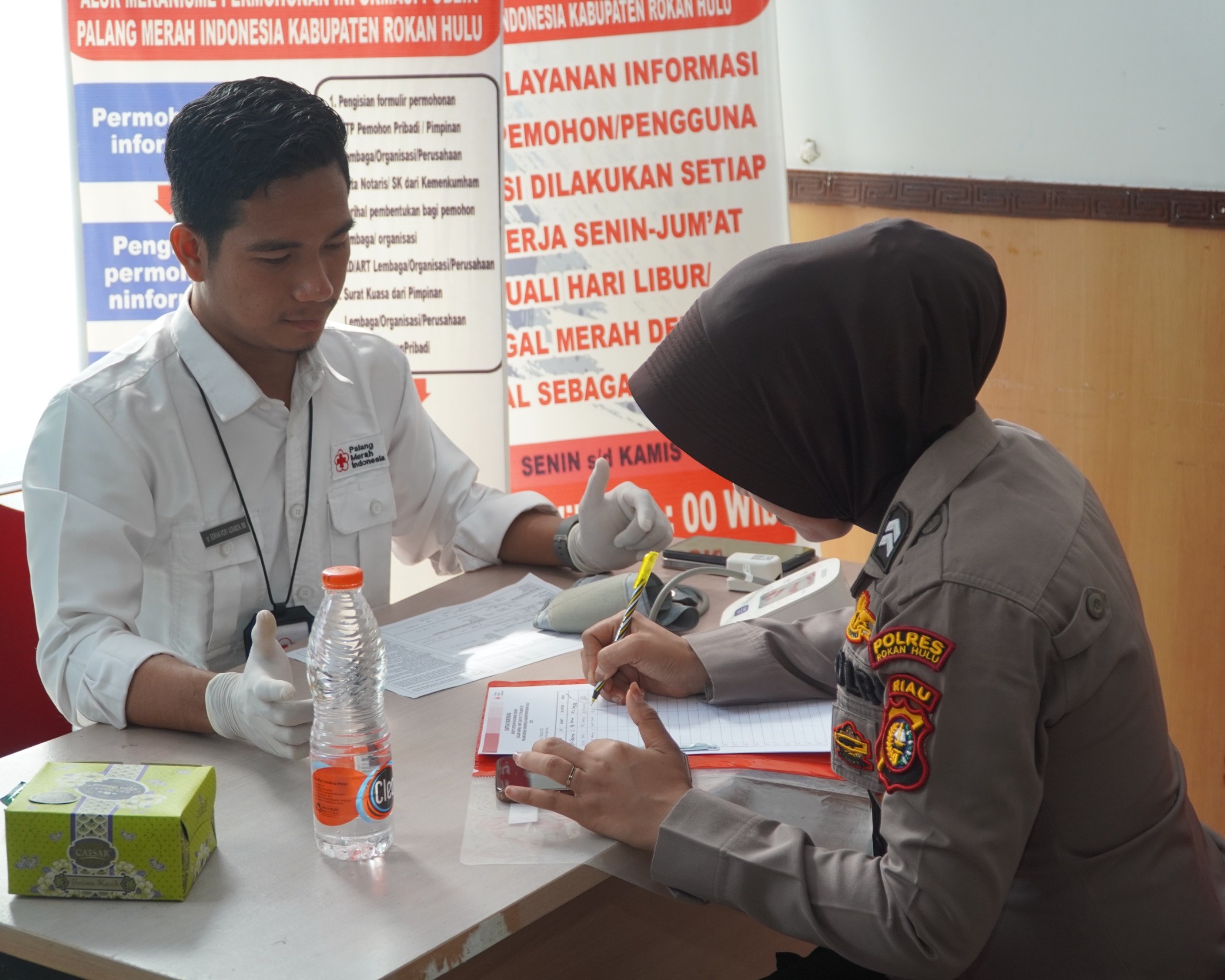 Polres Rokan Hulu Gelar Bakti Kesehatan Donor Darah Dalam Rangka HUT Polwan Ke-77