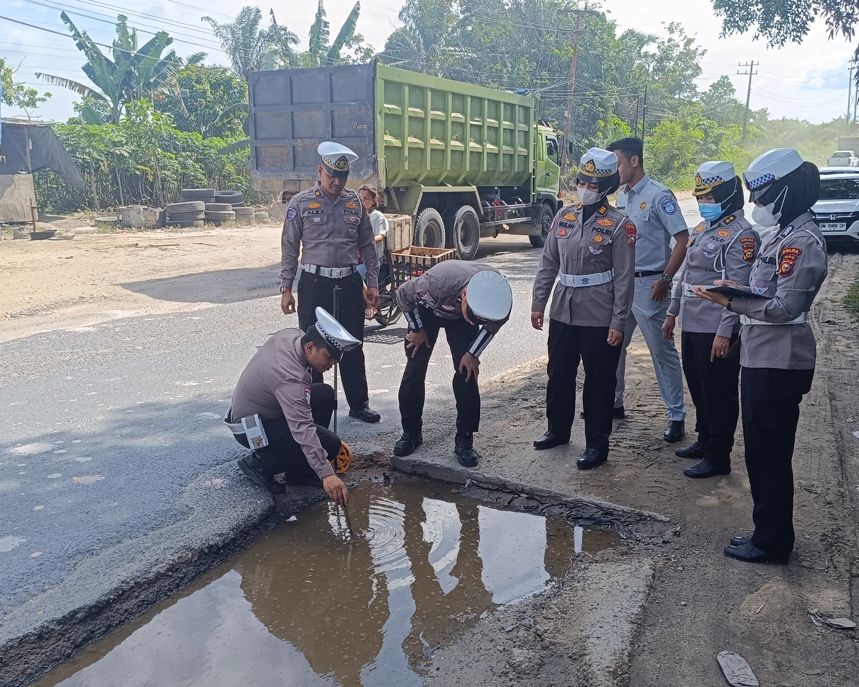 Jelang Operasi Lilin Lancang Kuning 2024, Ditlantas Polda Riau dan Intansi Terkait Survey Kondisi Jalan