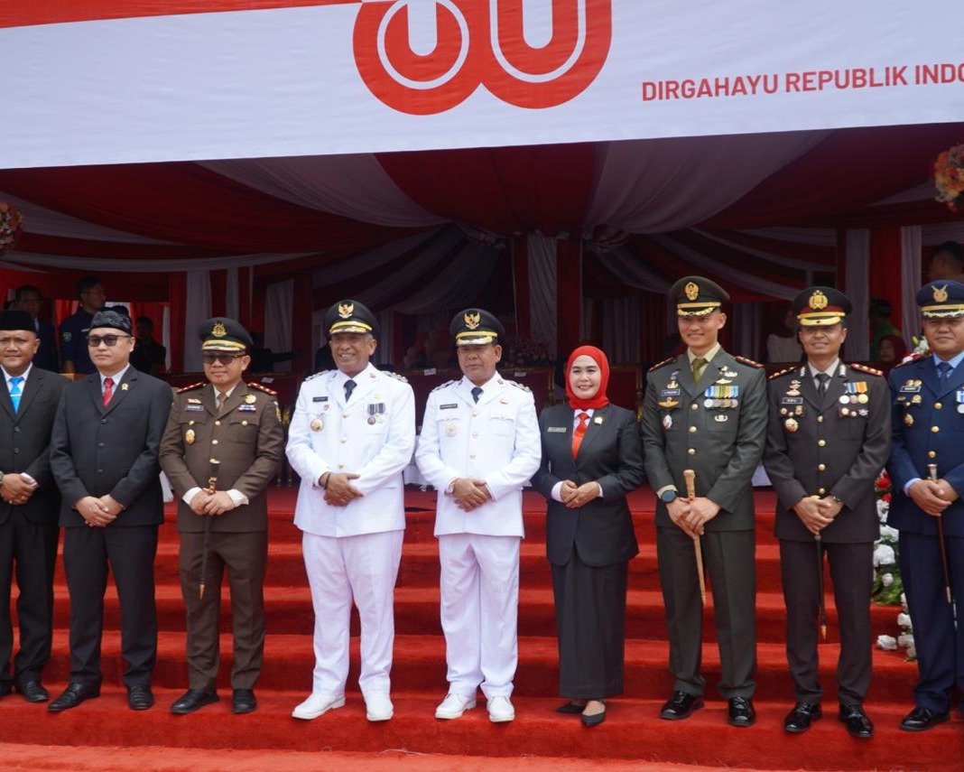 Kapolres Hadiri Upacara Peringatan Hari Kemerdekaan Tingkat Kabupaten Rokan Hulu