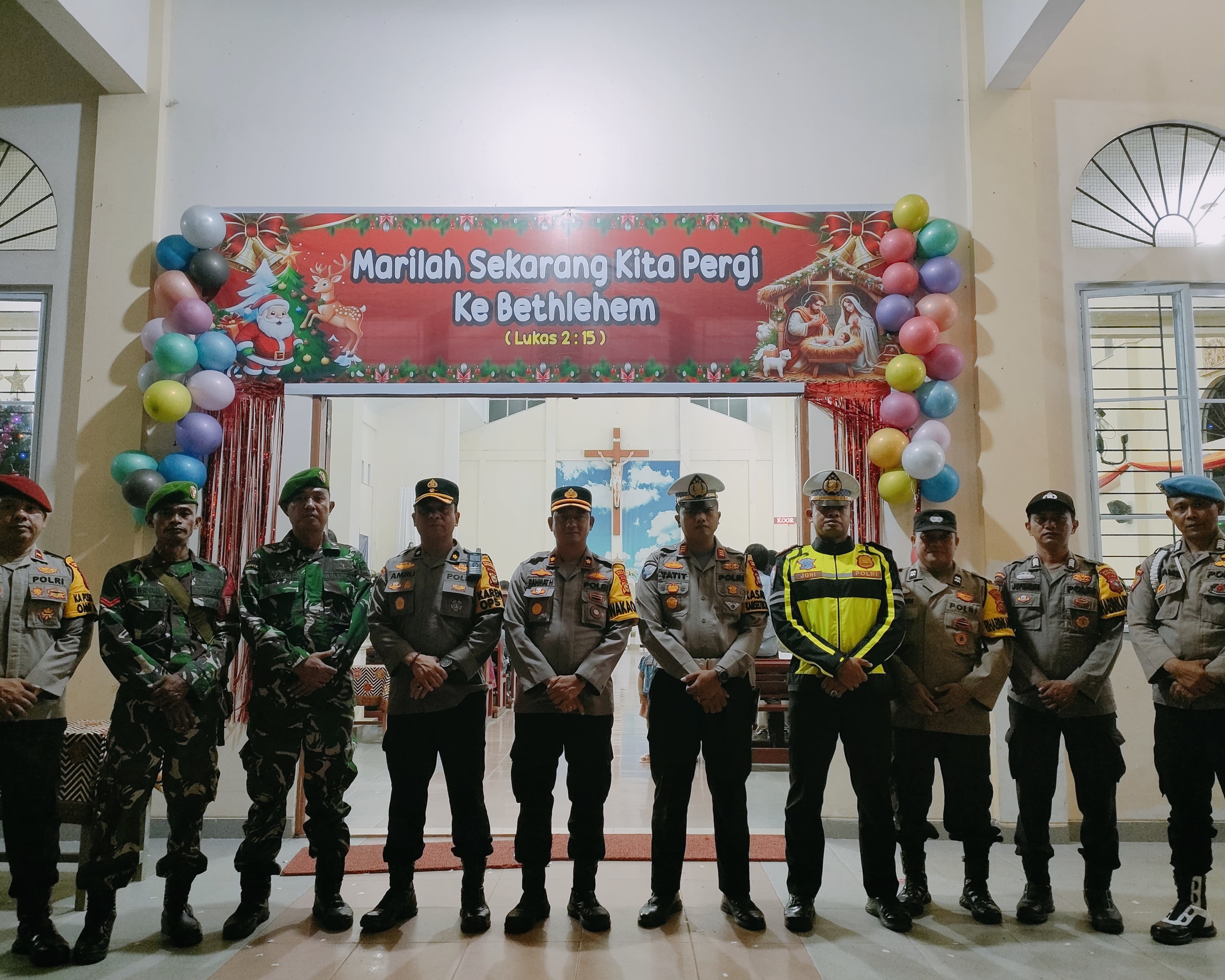 Wakapolres Rokan Hulu Pastikan Keamanan Perayaan Natal 2024 dan Tahun Baru 2025 Dengan Kunjungan ke Gereja