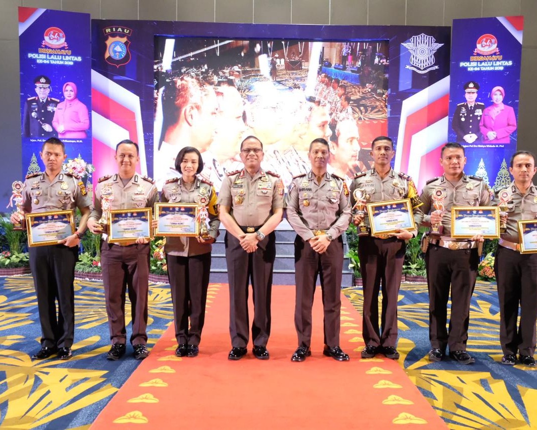 Kapolda Riau Hadiri Syukuran Memperingati HUT Polantas Bhayangkara Ke 64 Tahun 2019