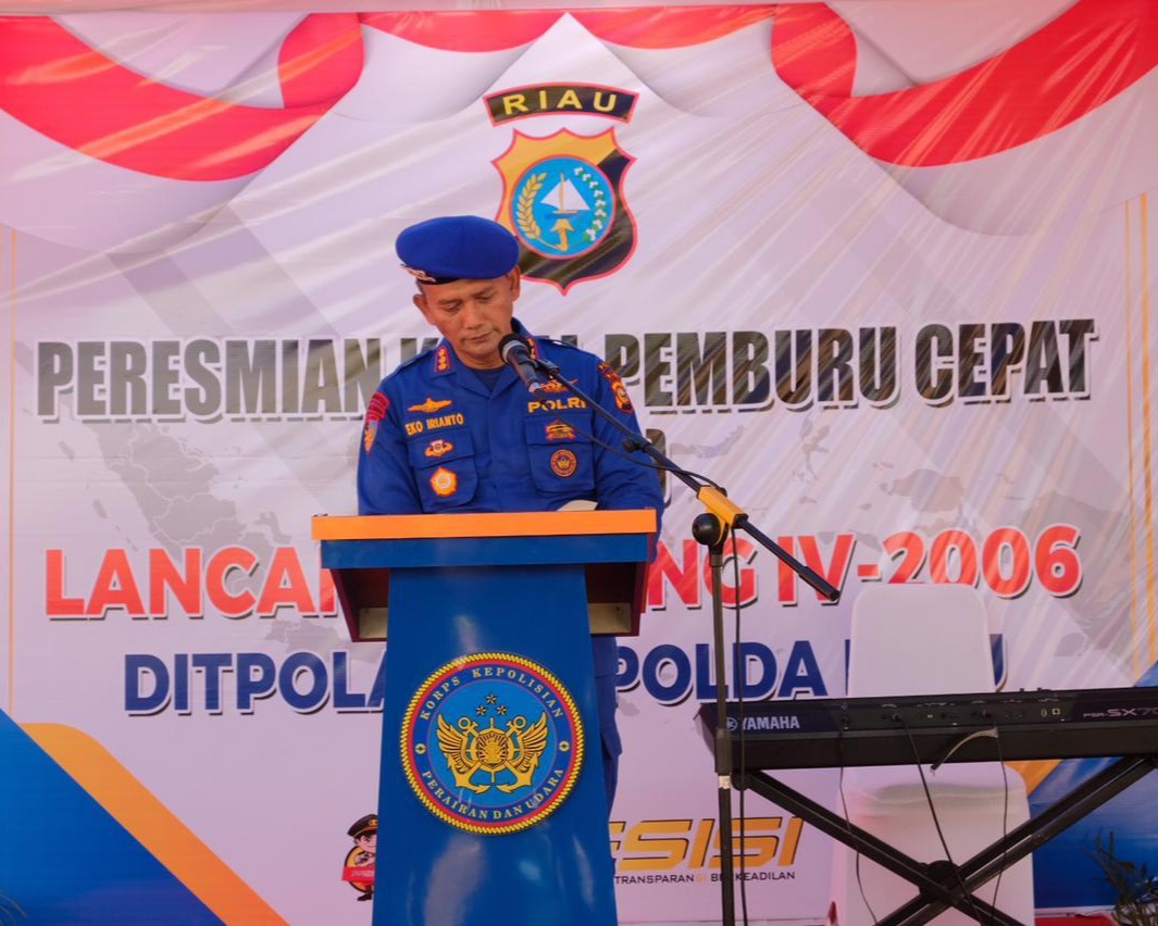 Kapolda Resmikan Kapal Pemburu Cepat (KPC) Lancang Kuning IV-2006 Ditpolair Polda Riau