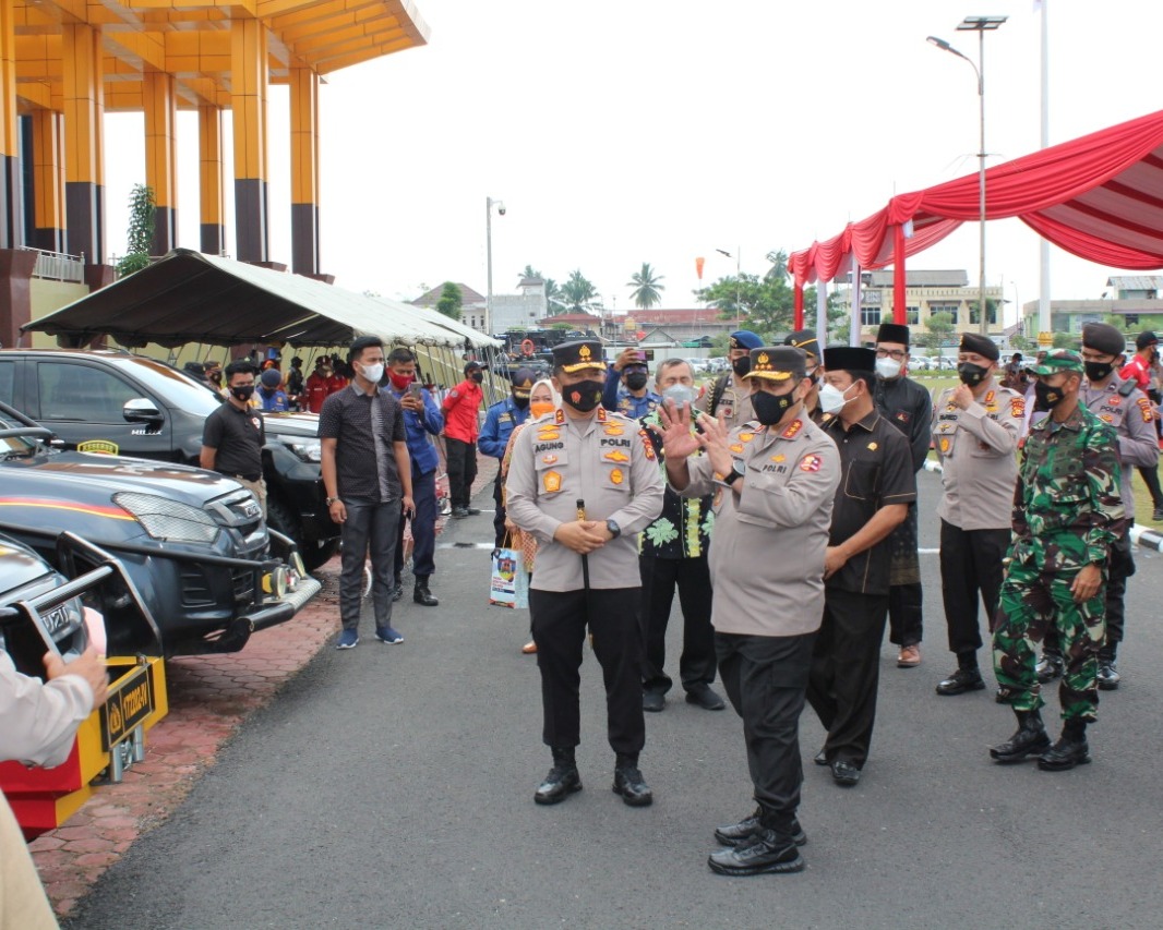 Kunjungan Kerja Wakapolri Ke Provinsi Riau Untuk Memastikan Posko PPKM dan Kesiap Siagaan Pencegahan Karlahut