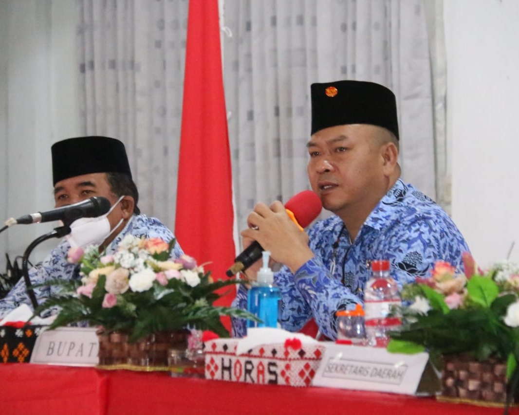 Bupati Taput Buka Rapat Kerja Korps Pegawai Republik Indonesia Kabupaten Tapanuli Utara Tahun 2021