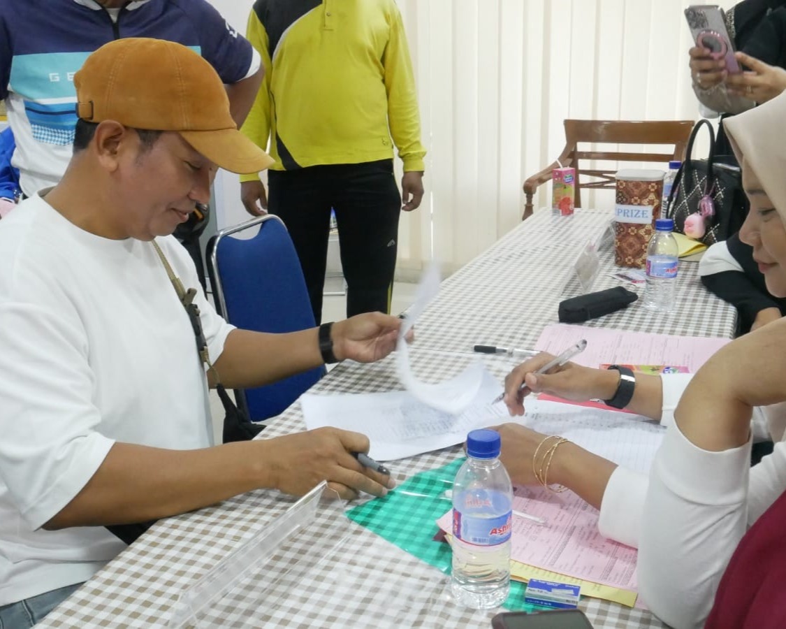 Jalan Santai dan Donor Darah IKA SMPN 3 Pekanbaru Meriah