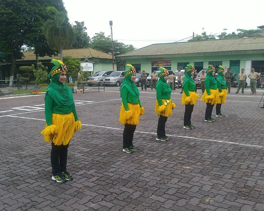 Dalam Rangka HUT Persit Kartika Candra Kirana ke-74 Tahun 2020, Kodim 0301/Pekanbaru Menggelar Lomba Senam Sajojo