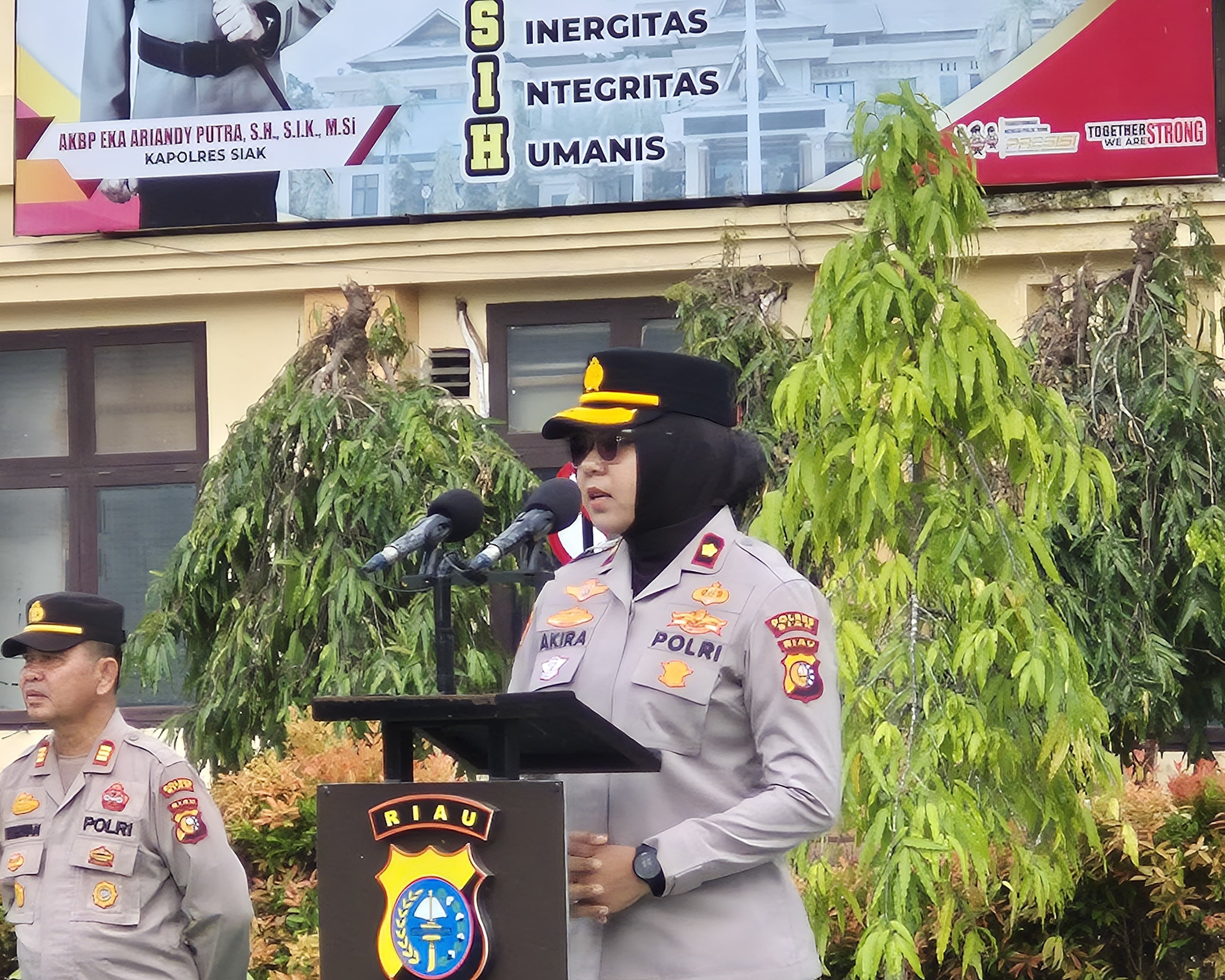 Kapolres Siak Pimpin Apel Pagi, Tekankan Disiplin Dan Dukung Program Kapolda Riau
