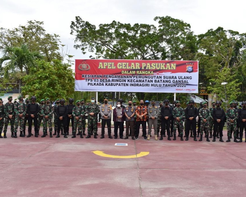 Polda Riau Mempersiapkan Pengamanan Untuk Dukung Penyelenggaraan PSU Pada 26 TPS di Kabupaten Inhu dan Rohul
