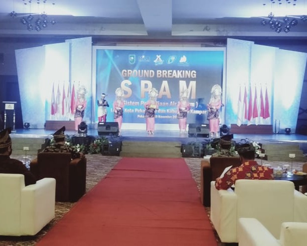 Kodim 0301/PBR Hadiri Acara Ground Breaking SPAM Lintas Kota Pekanbaru dan Kabupaten Kampar