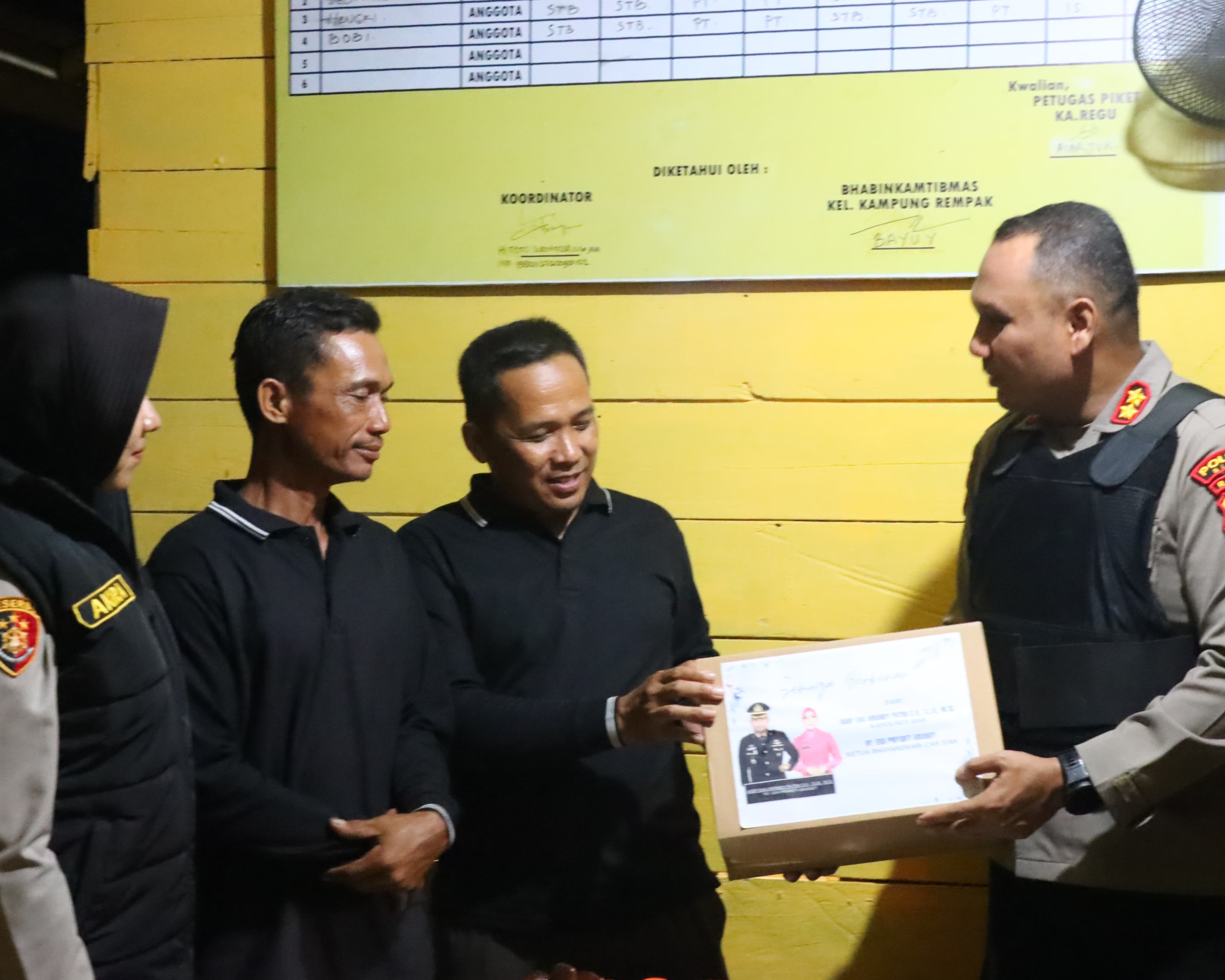 Polres Siak Intensifkan Pengecekan Pos Kamling, Kapolres Turun Langsung Pastikan Kamtibmas Kondusif