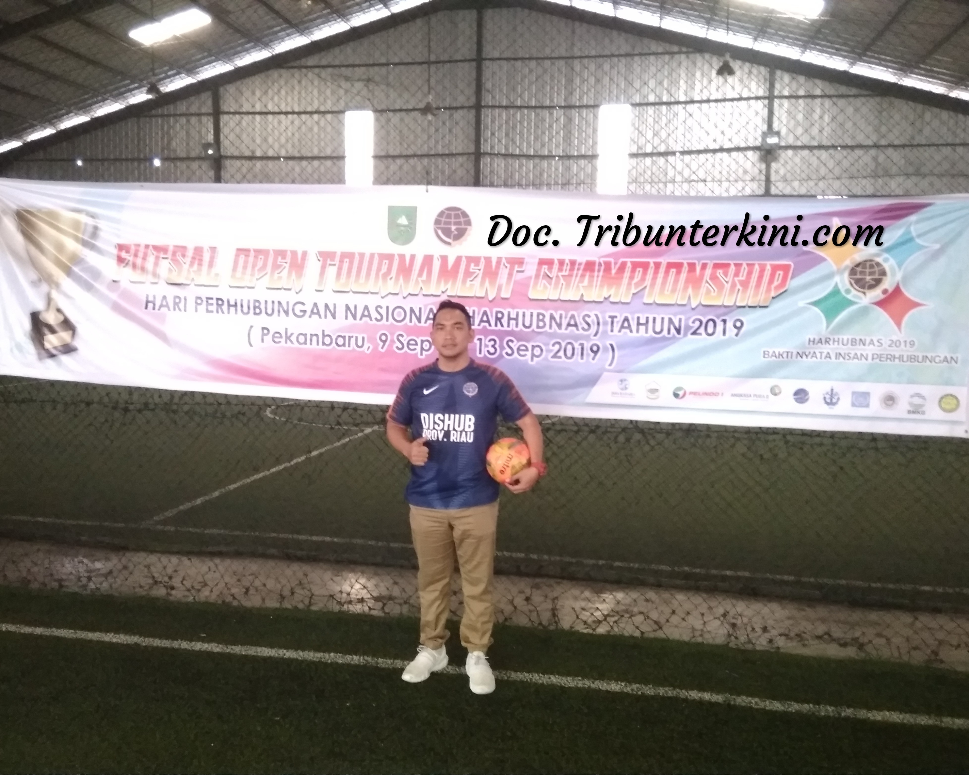 Team Futsal BKD Riau Menjadi Juara Satu Di Pertandingan Futsal Open Tournament Champions, Dalam Rangka Hari Perhubungan Nasional Tahun 2019