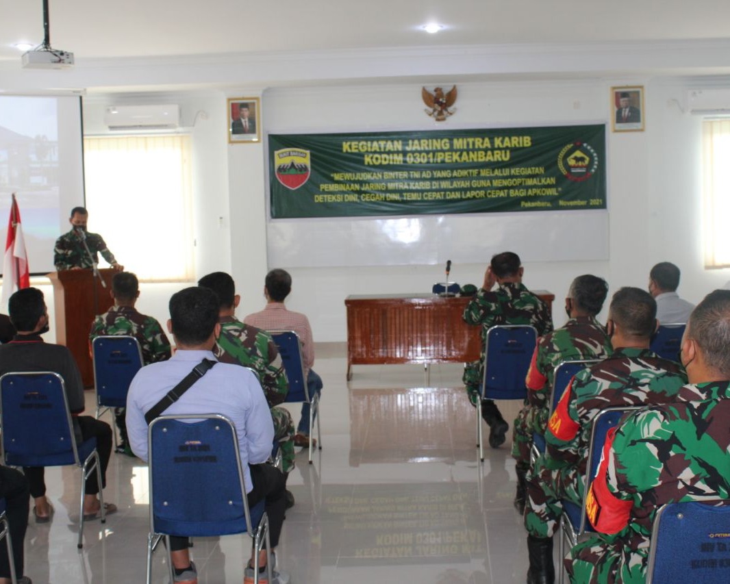 Kodim 0301/PBR Laksanakan Kegiatan Pembinaan Jaring Mitra Karib TA 2021