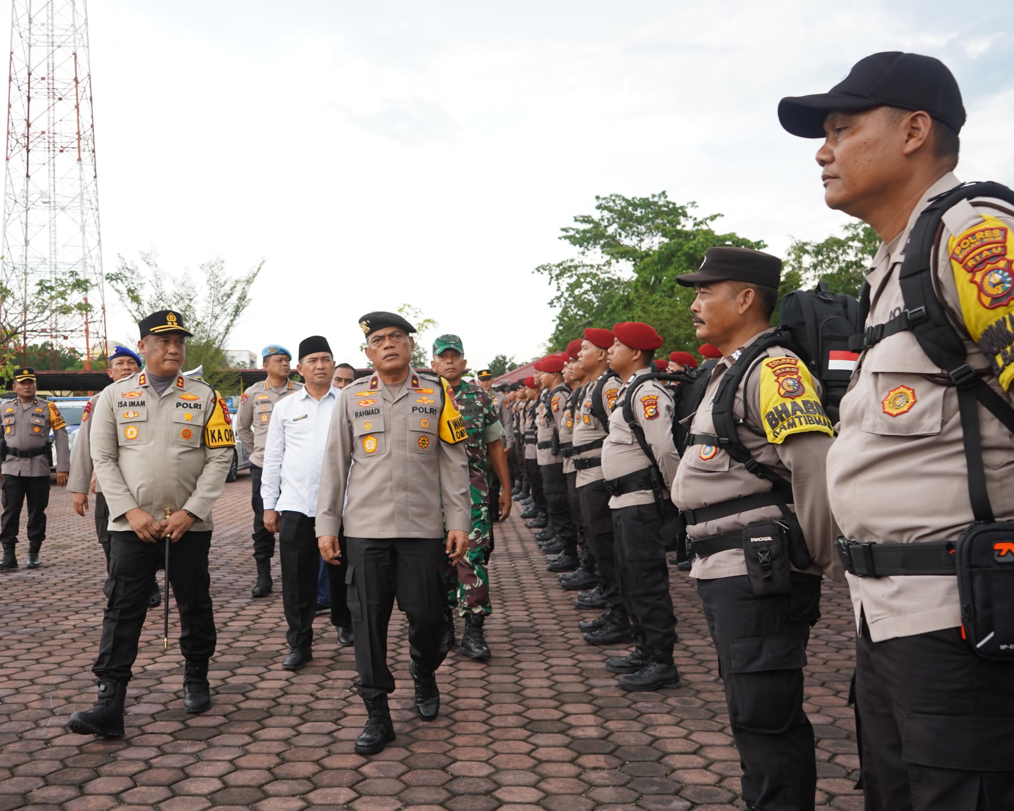 Pimpin Apel Pasukan Pengamanan Pilkada di Rohil, Wakapolda Riau Tegaskan Beberapa Hal