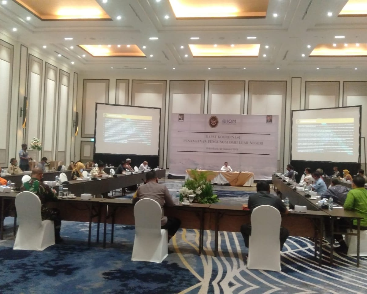 Dandim 0301/PBR Diwakili Danramil 03/Senapelan Hadiri Acara Rakor Penanganan Permasalahan Pengungsi Dari Luar Negeri Di Kota Pekanbaru