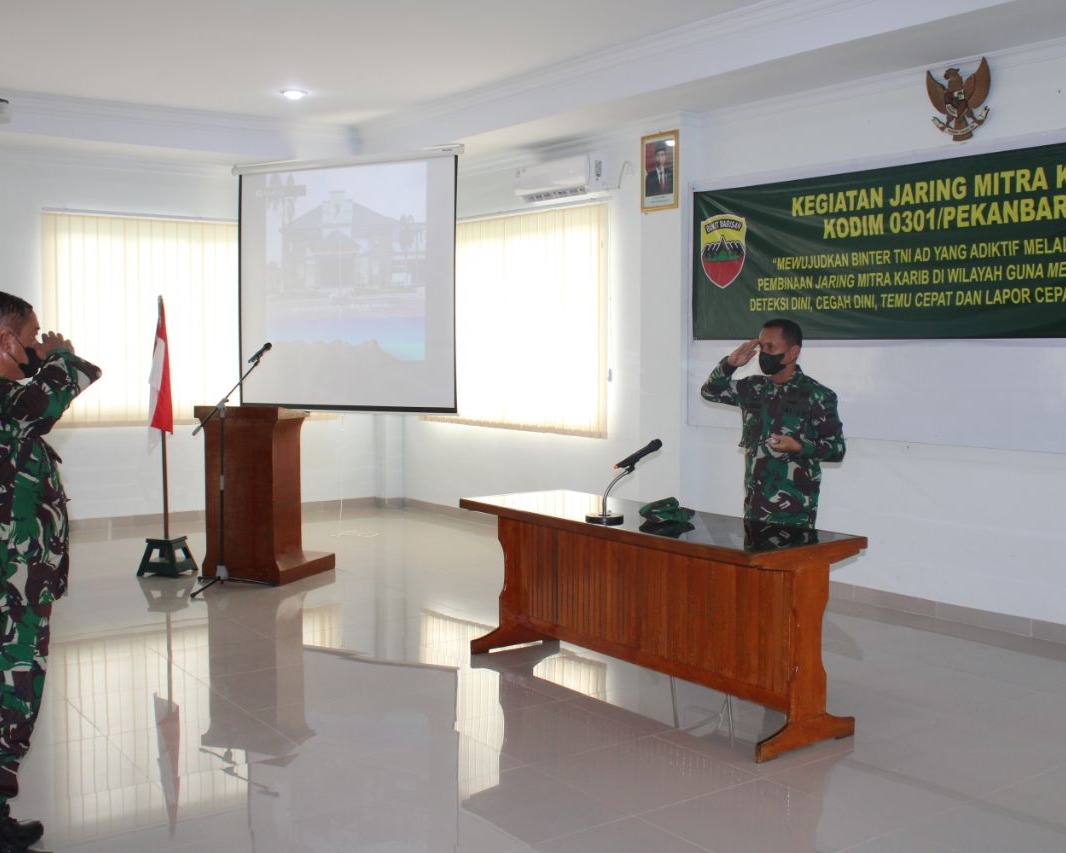 Kodim 0301/PBR Laksanakan Kegiatan Pembinaan Jaring Mitra Karib TA 2021
