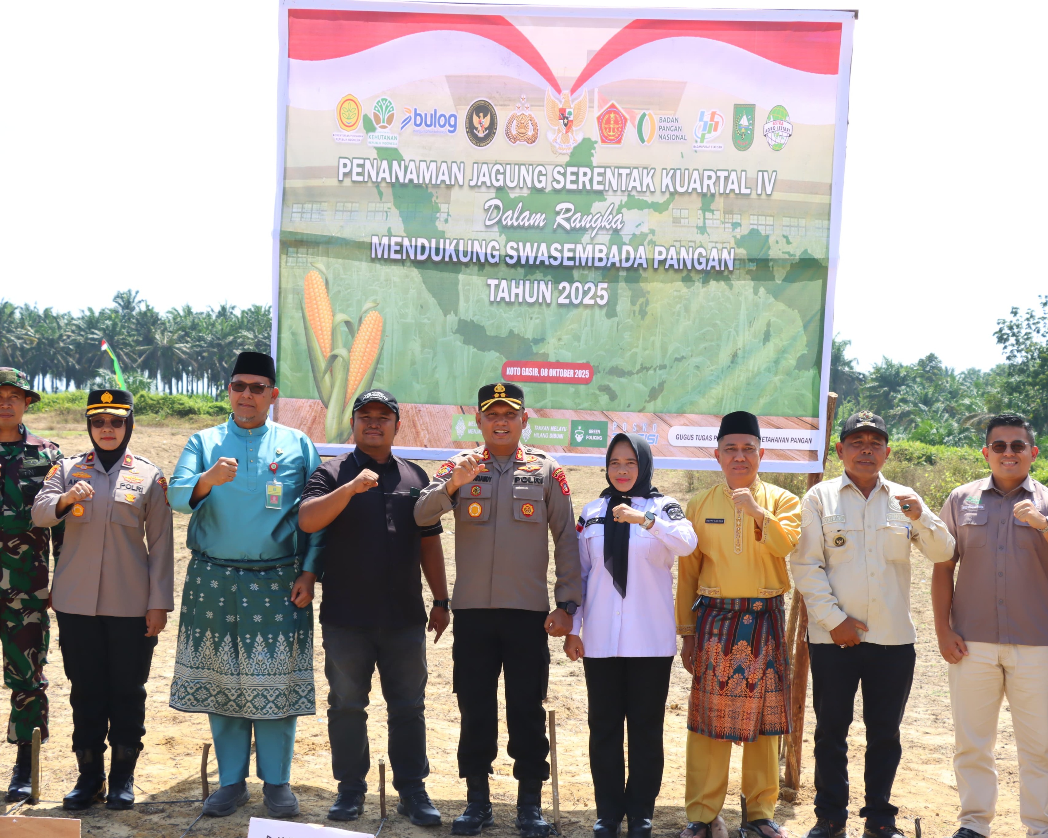 Polres Siak Gelar Penanaman Jagung Serentak Kuartal IV, Dukung Swasembada Pangan Nasional Tahun 2025