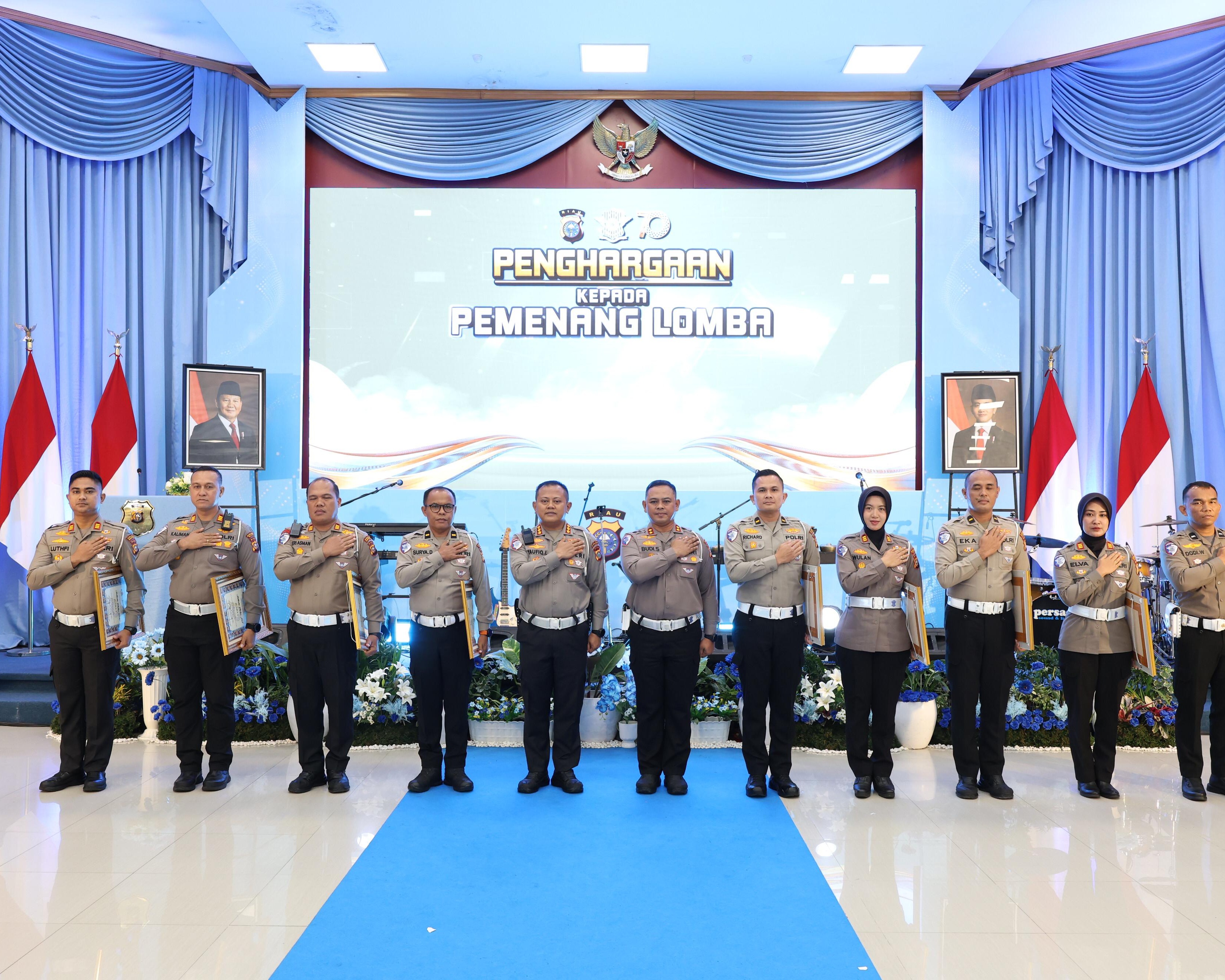 Polres Siak Meraih Juara II Di HUT Lalu Lintas Bhayangkara Ke-70 Polda Riau