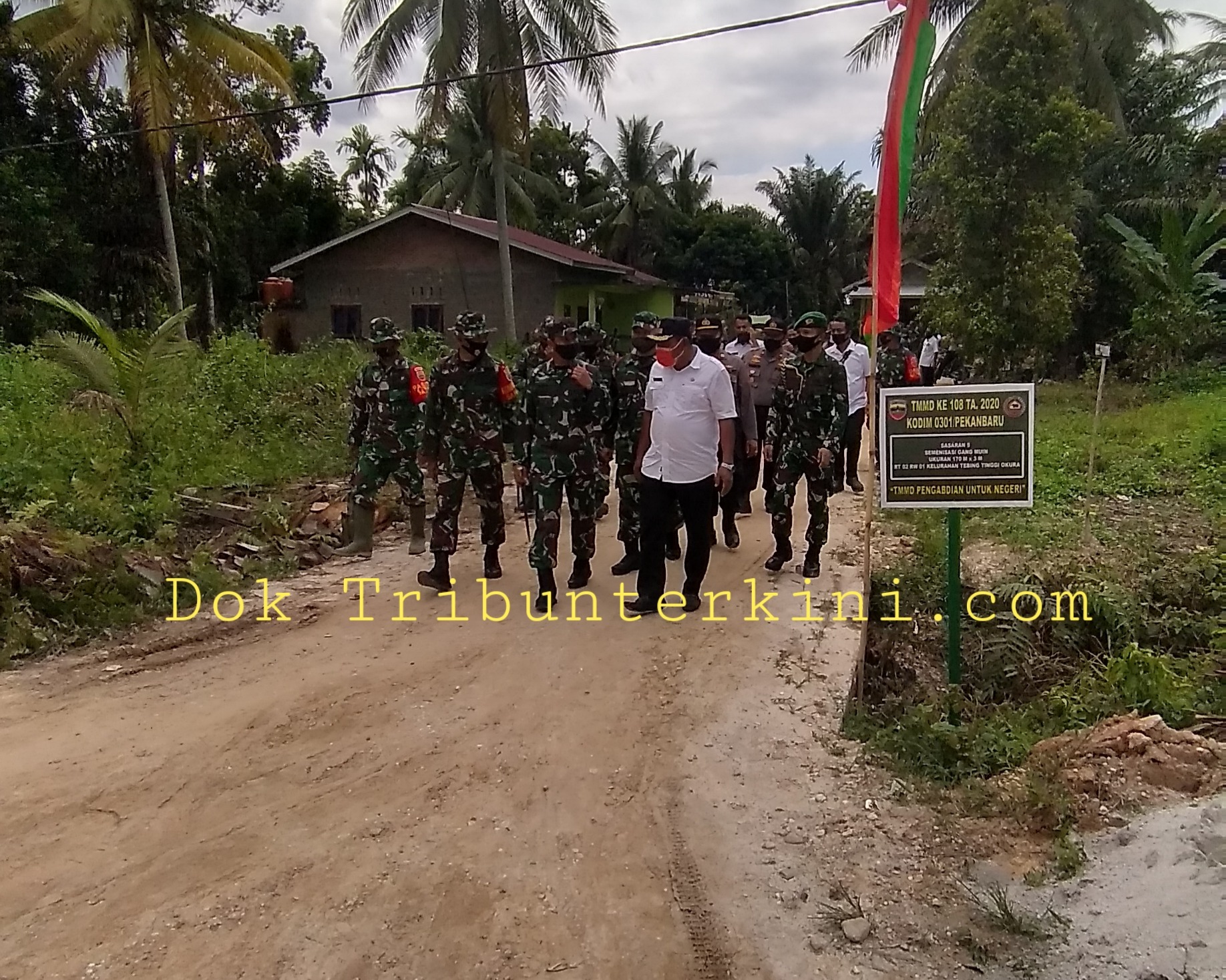 Cek Langsung Lokasi Pekerjaan TMMD Ke-108 Kodim 0301/PBR, Danrem 031/WB: Progresnya Sudah Cukup Baik