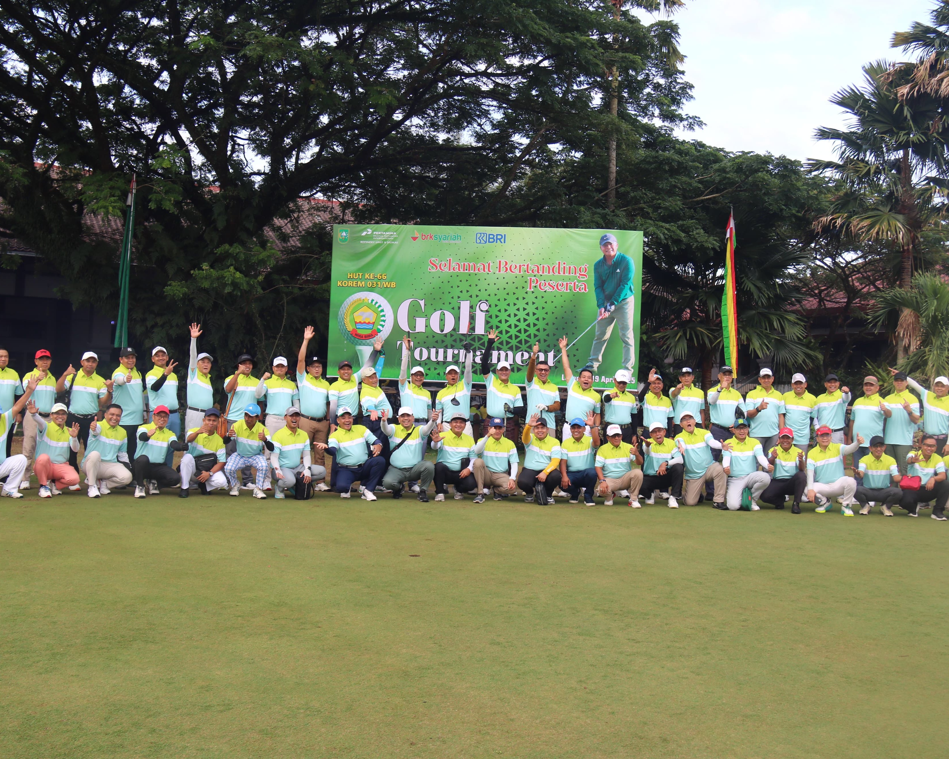 Turnamen Golf Meriahkan HUT Ke-66 Korem 031/Wira Bima