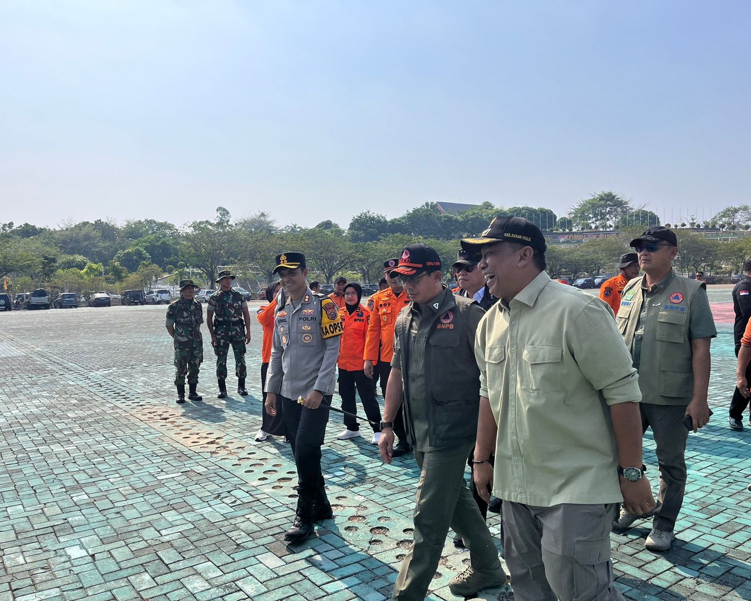 Terima Kunjungan Kepala BNPB, Kapolres AKBP Emil Siap Tuntaskan Karhutla di Kabupaten Rokan Hulu