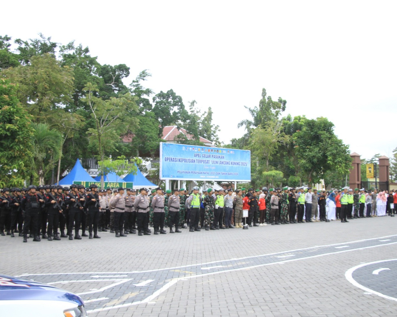 Pengecekan Akhir Personel Dan Sarpras, Polres Inhu Gelar Apel Operasi Lilin LK 2025