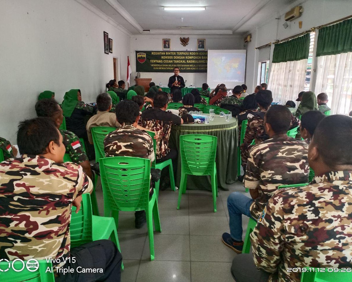 Kodim 0301/Pekanbaru Menggelar Kegiatan Binter Terpadu Komsos Dengan Komponen Bangsa TA 2019