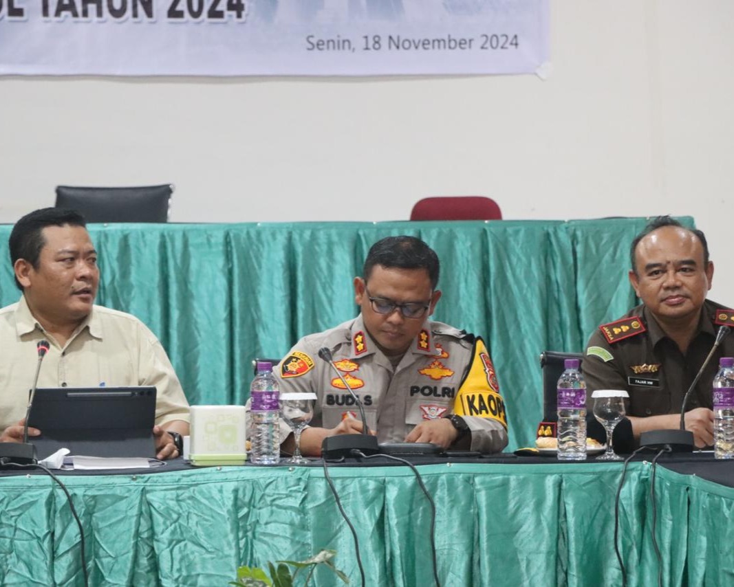 OMP-LK 2024, Rapat Koordinasi Pengamanan Debat Publik Dan Kampanye Pilkada Rohul 2024 Berlangsung Lancar